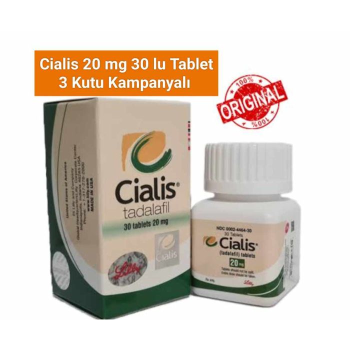 Cialis 20 mg 30 lu Tablet 3 Kutu Kampanya